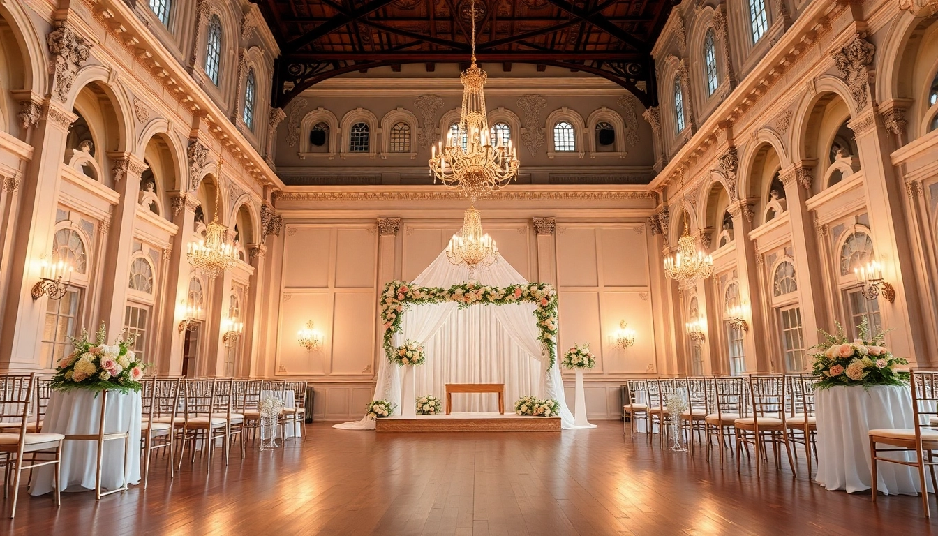 Stunning Wedding Event Space Jacksonville featuring elegant decor and warm lighting.