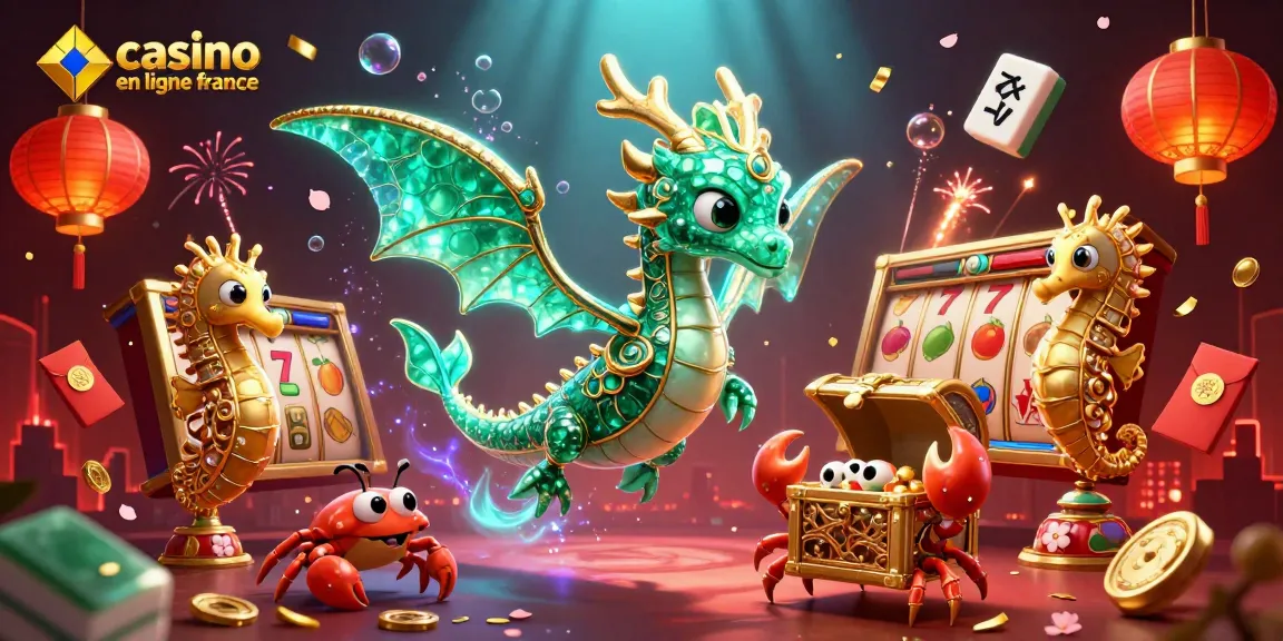 Jouez sur casino en ligne france avec une illustration 3D riche en jeux fascinants et éléments festifs.