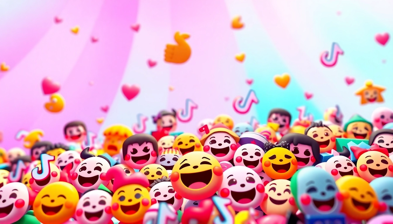 Engage with creative tiktok emojis showcased in a colorful digital collage.