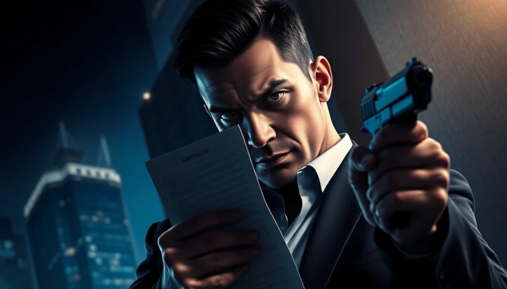 Engaging scene of Contracts and Bullets featuring Leroy Silver, highlighting action and suspense.