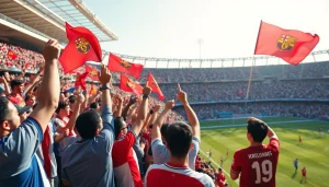 해외축구중계를 즐기는 열정적인 축구 팬들의 모습
