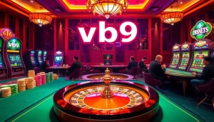 Players enjoying strategic games at a sophisticated casino featuring the keyword vb9 skillfully integrated.