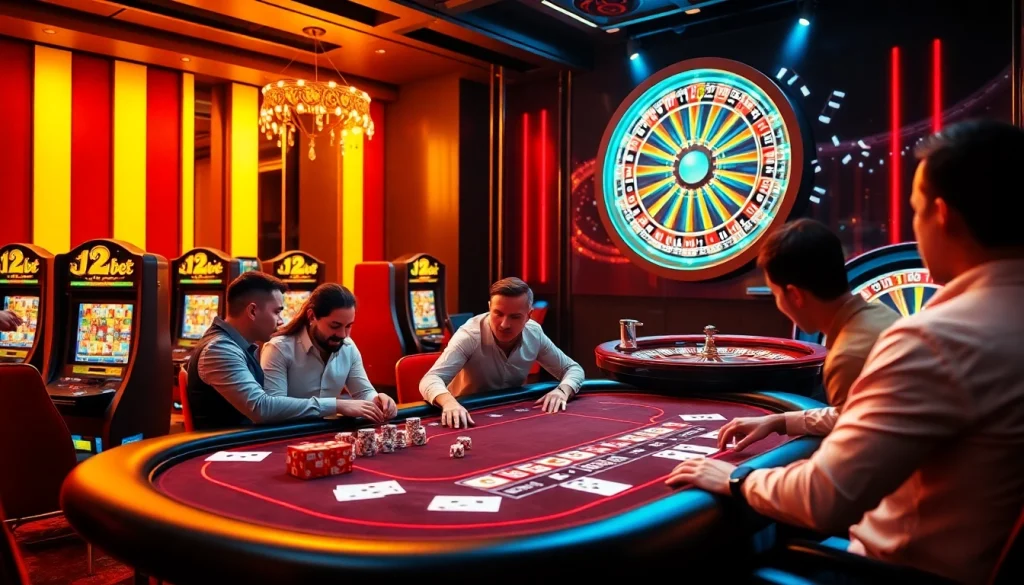 Gamblers experience thrilling online betting excitement at 12bet's vibrant virtual poker table.