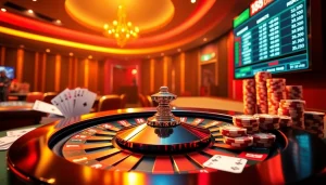 Experience luxury gaming at link 188bet with vibrant casino tables, poker chips, and dynamic sports odds.