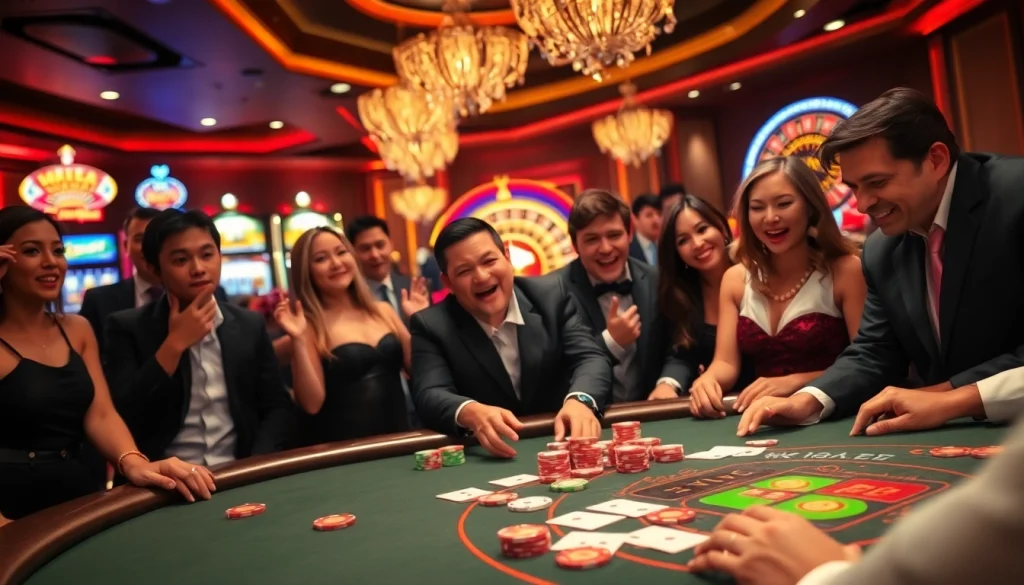 Không gian casino đầy hứng khởi với hành động poker và các yếu tố liên kết truy cập W88.