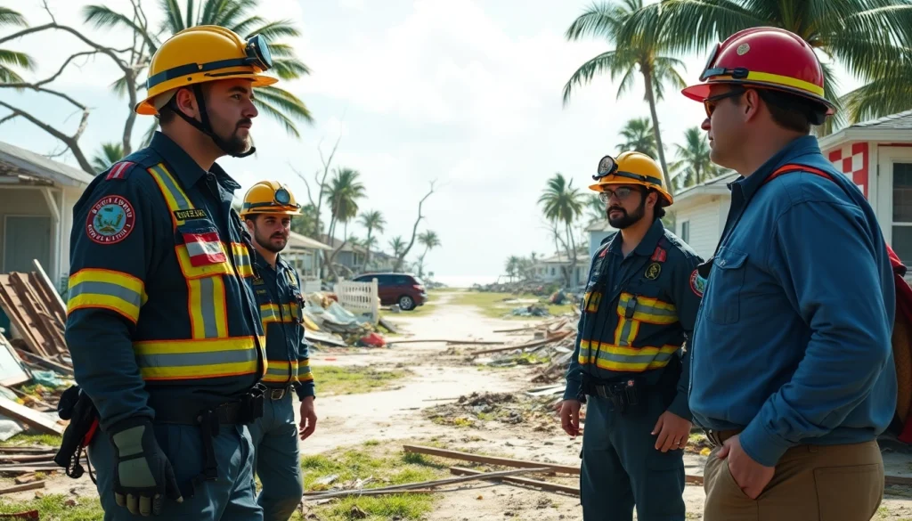 Assessing Florida Hurricane Damage with responders in a coastal village, focusing on recovery efforts.
