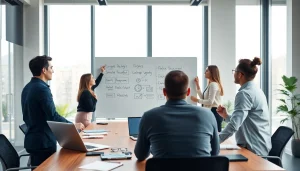 Membahas strategi pemasaran digital walettoto dengan tim di ruang rapat modern.