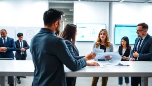 Enhancing Contract Management by professionals collaborating in a modern office environment.