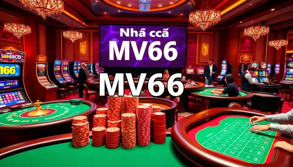 People enjoying games at Nhà cái MV66, highlighting excitement and high stakes in gambling.