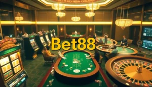 Experience thrilling gameplay at Bet88 with exciting casino elements in a luxury setting.