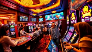 KU88 – KUBET88 | Trang chủ Ku Casino đăng ký đăng nhập +168k vibrant casino scene illustrating excitement and engagement in online gaming.