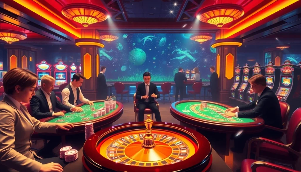 Experience the thrill of ww88's online gambling with luxurious casino tables and vibrant gameplay.