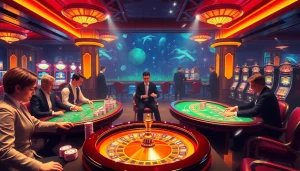 Experience the thrill of ww88's online gambling with luxurious casino tables and vibrant gameplay.