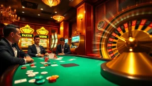 Engaging gameplay at The Hidden Wiki casino featuring poker chips and roulette wheel.