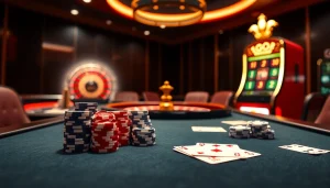 Experience the thrill of high-stakes play at go8's luxurious online casino, featuring vibrant tables and stunning slot machines.