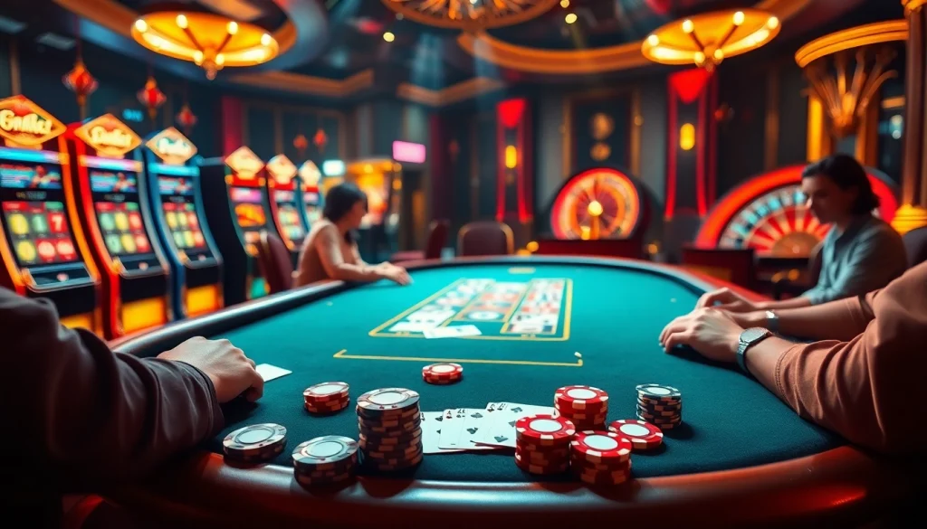 Experience the thrill of s666 đăng nhập at a luxurious casino poker table.