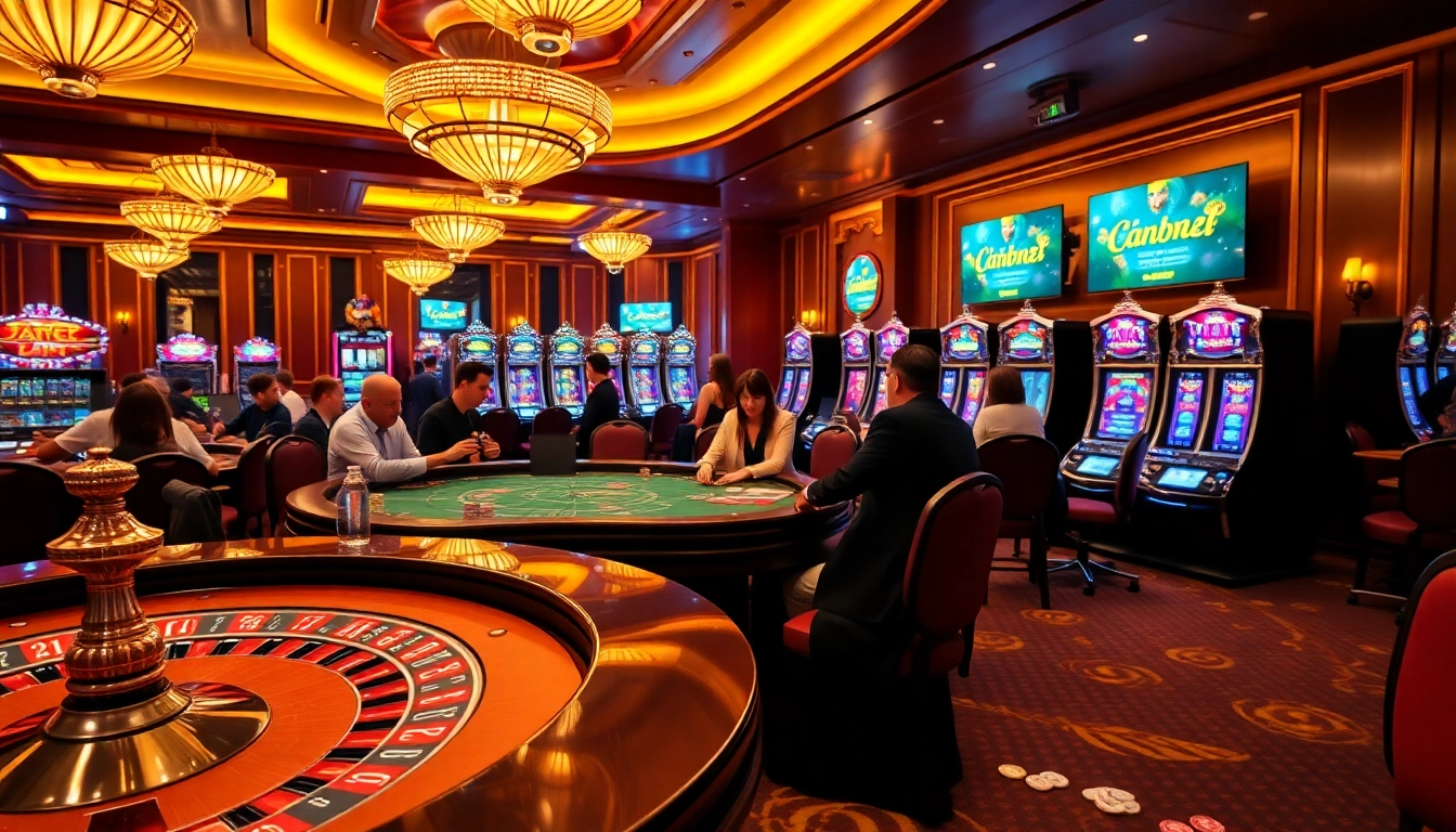 Spectators enjoying sbobet link alternatif at a bustling casino table, highlighting excitement and professionalism.