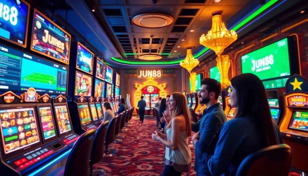 Experience the excitement of online gaming with JUN88 at https://jun88pl.com/, featuring vibrant casino and sports betting environments.