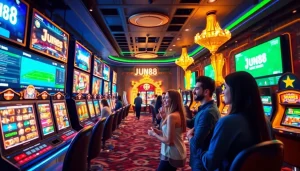 Experience the excitement of online gaming with JUN88 at https://jun88pl.com/, featuring vibrant casino and sports betting environments.