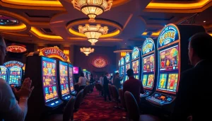 Menangkan besar dengan slot deposit pulsa tanpa potongan saat para pemain menikmati mesin slot berwarna-warni dan sensasi kasino.