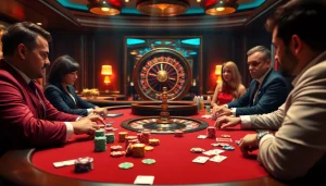 Winning strategies at hidden wiki official portrayed in an exciting casino setting.