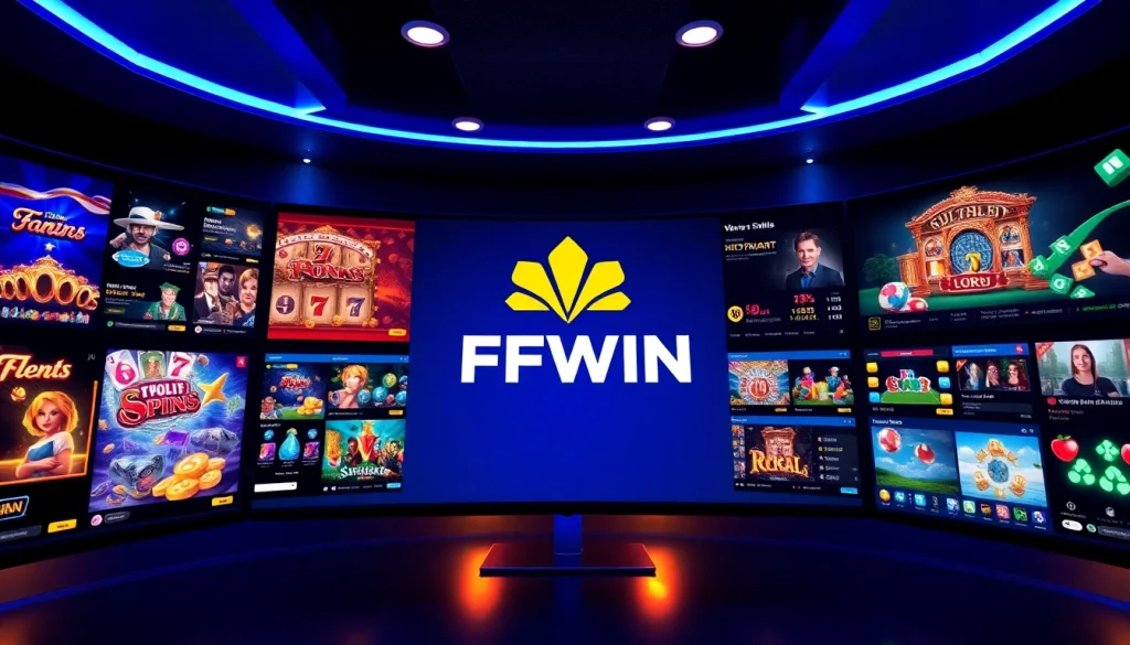 FFWIN online gaming platform showcasing diverse games and user-friendly interface.
