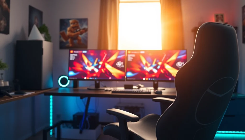 1win durust rey ilə müasir onlayn oyun mühiti yaradın, oyun avadanlıqları və LED işıqlar.