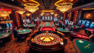 Players strategizing and winning at the elegant casino tables featured on https://56win.sale/ with vibrant poker chips and cards.