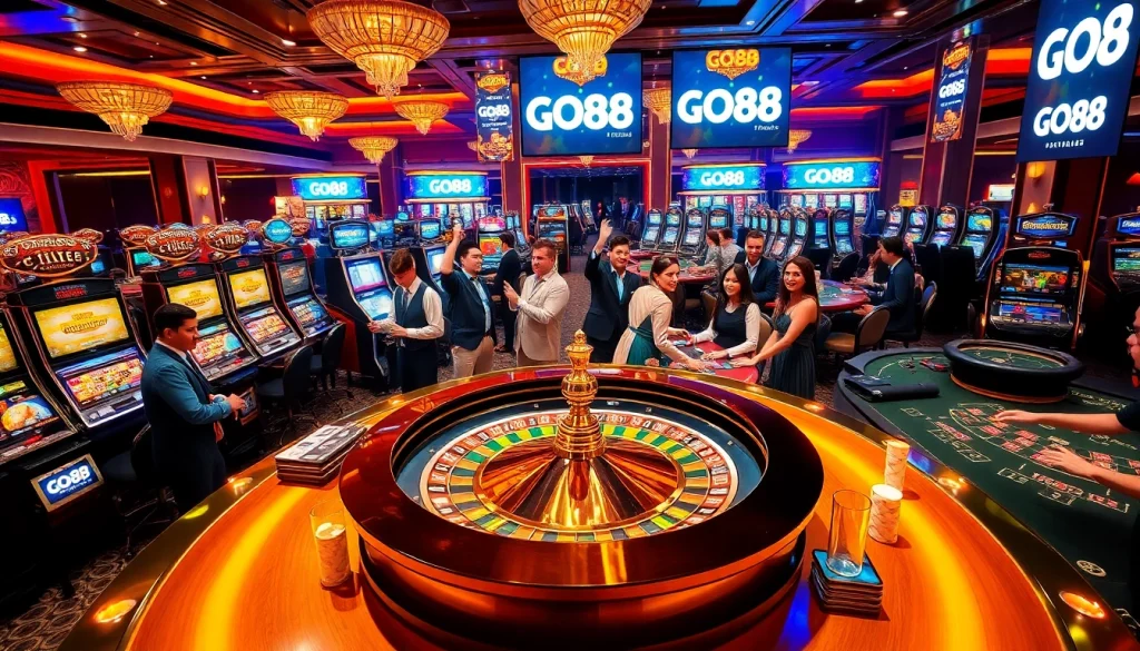 Experience thrilling gameplay at https://go88.fast/ with vibrant casino scenes and exciting wins.