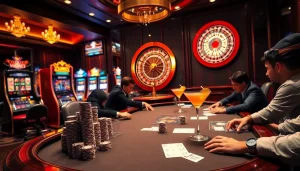 Experience thrilling poker gameplay at gg88bz casino with vibrant chips and exciting atmosphere.