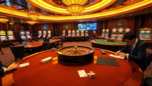Experience keo nha cai insights with professional gamblers at a luxurious casino table.