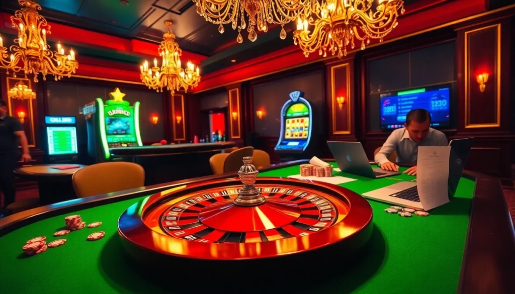 The hidden wiki illuminates a vibrant casino scene with roulette and poker action.