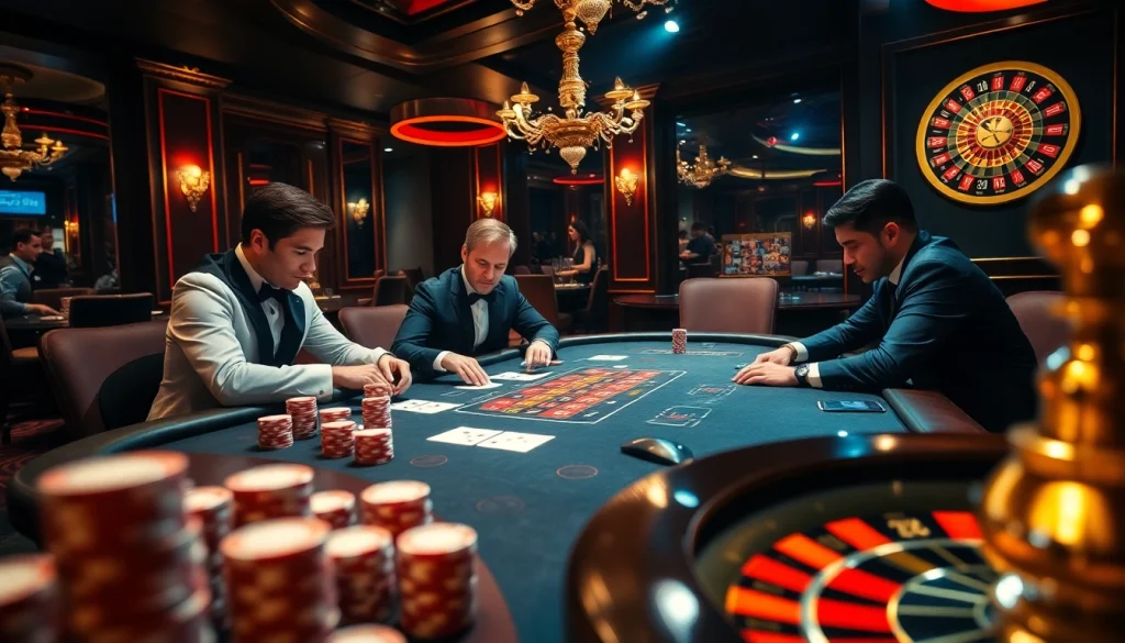 Experience excitement with onicplay at a vibrant casino table filled with chips and action.