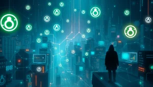 The hidden wiki showcasing a digital cityscape of the dark web, highlighting its mysterious connections.