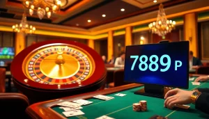 Players enjoy the excitement of 789 P at luxurious casino tables with roulette wheels and poker games.