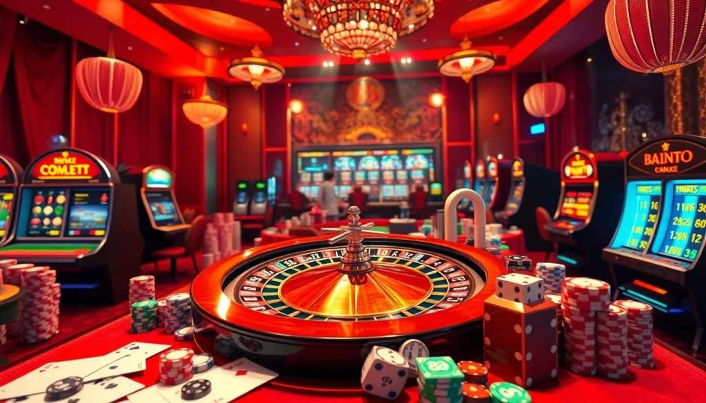 Engaging casino scene with roulette wheel, poker chips, and cards, featuring tt 88 elements