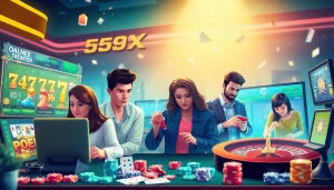 Experience the excitement of online betting on 559X with a vibrant gaming scene.