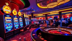 Rasakan sensasi bermain di Utama4D dengan mesin slot berwarna-warni dan meja poker yang hidup.