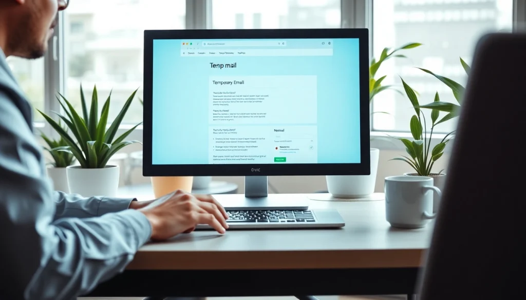 Manage temp mail free temporary email efficiently in a modern workspace setup.