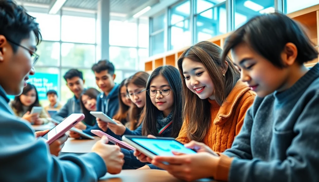 Youdao educational tools enhancing interactive learning in a modern classroom.