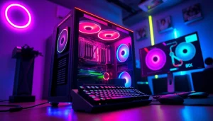 Gaming-PC-Ankauf in einem modernen Gaming-Setup mit RGB-Beleuchtung und Hochleistungs-Komponenten.