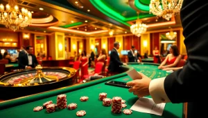 Experience the thrill of betting at https://debet66.com/ with a luxurious casino scene full of excitement and high stakes.