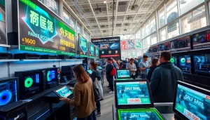 Discover exclusive ドスパラ クーポン offers in a dynamic gaming electronics store.