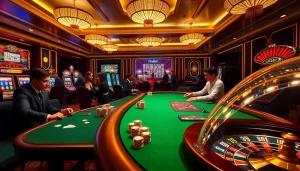 Experience thrilling casino action at 789bet with poker chips and vibrant slot machines.