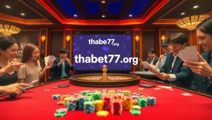 Experience thrilling gameplay at thabet77.org with vibrant casino tables and high-stakes excitement.