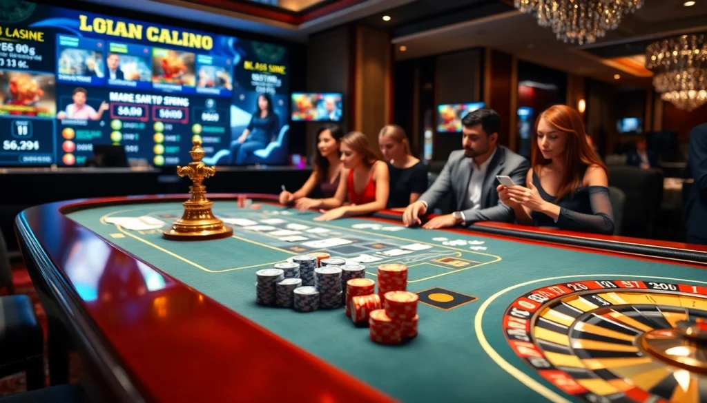 Experience the thrill of BL555 casino gaming with vibrant tables and engaging players in action.