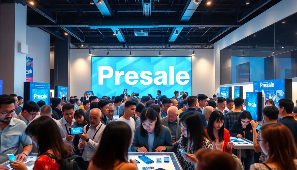 Exciting presale event showcasing innovative technology products and engaging displays.