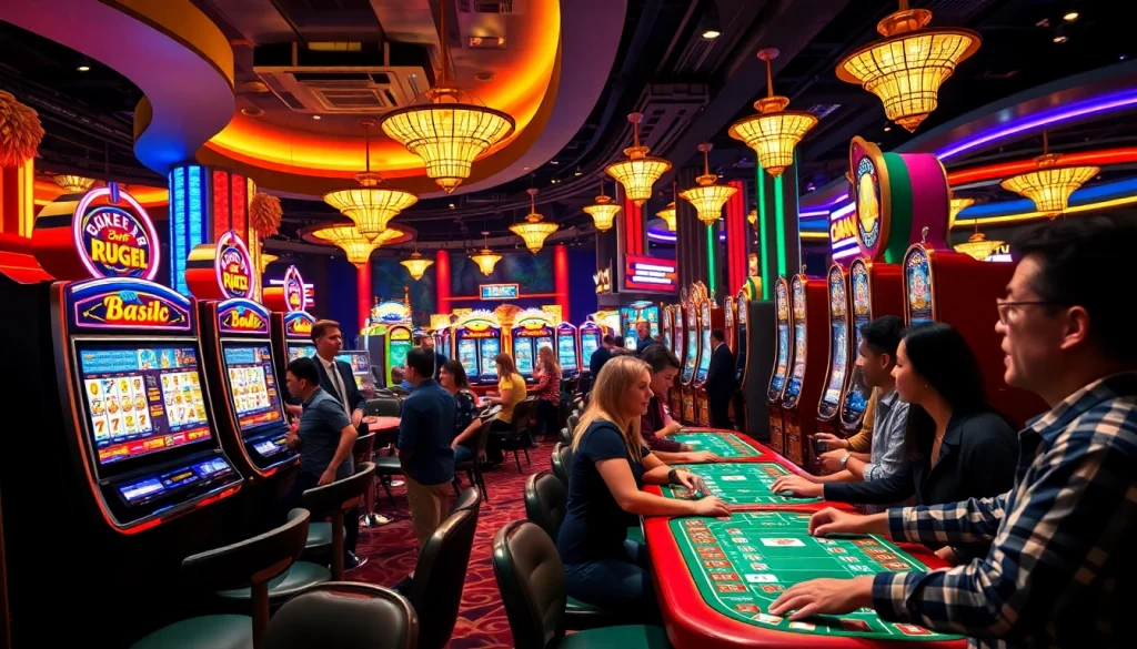 Menangkan peluang hoki77 di kasino yang ramai dengan permainan slot dan meja kartu.