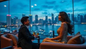 Singapore escort service in an upscale lounge, showcasing elegance and intimacy.