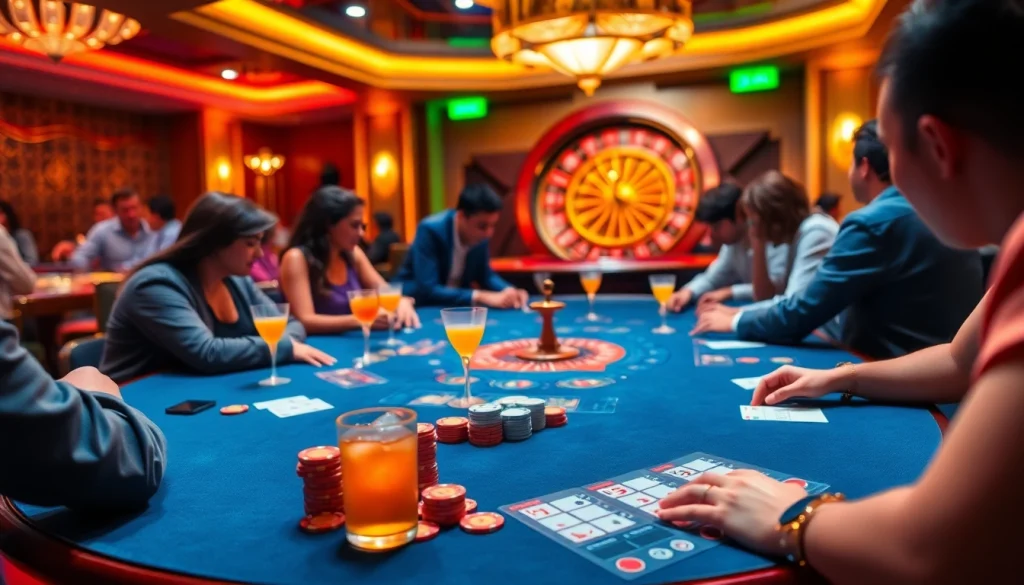 Experience thrilling gameplay at SV388 casino with vibrant poker and roulette action.